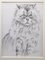 Marie Paulette Lagosse - the Cat - Original Pen on Paper - 1970s 1