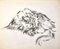 Marie Paulette Lagosse - the Cats - Original Pen sur Papier - 1970s 2