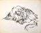 Marie Paulette Lagosse - the Cats - Pluma original sobre papel - años 70, Imagen 2
