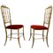 Vintage Brass Chiavari Chairs, 1960s, Set of 2 1