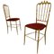 Vintage Brass Chiavari Chairs, 1960s, Set of 2 1