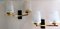 Brass and Half Crystal Sconces in the Style of Maison Arlus, 1957, Set of 3, Image 6