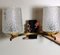 Brass and Half Crystal Sconces in the Style of Maison Arlus, 1957, Set of 3 9