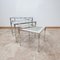 Mid-Century French Metal and Glass Nesting Tables 1