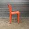 Orange Selene Dining Chairs by Vico Magistretti for Artemide, 1970s, Set of 4 3
