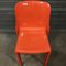 Orange Selene Dining Chairs by Vico Magistretti for Artemide, 1970s, Set of 4 6