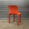 Orange Selene Dining Chairs by Vico Magistretti for Artemide, 1970s, Set of 4 4
