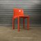 Orange Selene Dining Chairs by Vico Magistretti for Artemide, 1970s, Set of 4 2