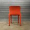 Orange Selene Dining Chairs by Vico Magistretti for Artemide, 1970s, Set of 4 5