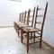Mid-Century French High Back Rush Dining Chairs, 1940s, Set of 6 8