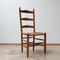 Mid-Century French High Back Rush Dining Chairs, 1940s, Set of 6, Image 6