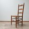 Mid-Century French High Back Rush Dining Chairs, 1940s, Set of 6, Image 4