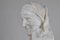 Büste aus Alabaster, Verschleierte Frau mit Augen, 1900er 7