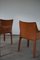 Model 413 Patinated Cognac Leather Armchairs by Mario Bellini for Cassina, 1977, Set of 5 4