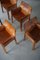 Model 413 Patinated Cognac Leather Armchairs by Mario Bellini for Cassina, 1977, Set of 5 6
