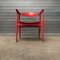 Red Painted Wood Side Chair by Hans J. Wegner, 1960s 11