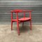 Rot lackierter Beistellstuhl aus Holz von Hans J. Wegner, 1960er 2