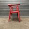 Red Painted Wood Side Chair by Hans J. Wegner, 1960s 4