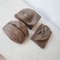 Mid-Century Carved Wooden Abstract Face Artwork Sculptures, Set of 3, Image 4