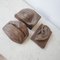 Mid-Century Carved Wooden Abstract Face Artwork Sculptures, Set of 3, Imagen 4