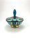 Turquoise and Golden Glass Bonbonniere, 1950s, Image 1