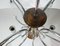 Lámpara de araña Art Déco de níquel noqueado con paneles de vidrio cortado, años 30, Imagen 5