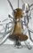 Lámpara de araña Art Déco de níquel noqueado con paneles de vidrio cortado, años 30, Imagen 6
