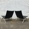 Model PK22 Black Leather Lounge Chairs by Poul Kjærholm for E. Kold Christensen, 1960s, Set of 2 4
