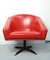 Fauteuils Pivotants Rouges, 1960s, Set de 2 1