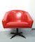 Red Swivel Armchairs, 1960s, Set of 2 1