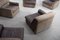 Industrial Brown Leather Modular Sofa and Armchair by COR Sitzkomfort, 1960s, Set of 5 2