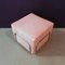 Pink Cubic Ottoman with Chromed Steel Structure, 1970s 6