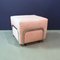 Pink Cubic Ottoman with Chromed Steel Structure, 1970s, Image 5