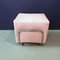 Pink Cubic Ottoman with Chromed Steel Structure, 1970s, Image 3