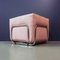 Pink Cubic Ottoman with Chromed Steel Structure, 1970s, Image 2