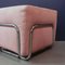 Pink Cubic Ottoman with Chromed Steel Structure, 1970s 7