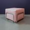 Pink Cubic Ottoman with Chromed Steel Structure, 1970s 1
