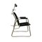 Barber or Dentist Chair in Black Corduroy, 1960s 1