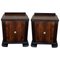 Art Deco Side Cabinets or Nightstands with Ebonized Base, 1940s, Set of 2 1