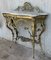 19th Century French Bronze Console Table or Vanity with White Marble Top 3