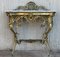 19th Century French Bronze Console Table or Vanity with White Marble Top, Image 2