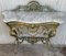 19th Century French Bronze Console Table or Vanity with White Marble Top 4
