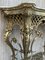 Mesa consola o tocador francesa de bronce con tablero de mármol blanco, siglo XIX, Imagen 10