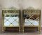 Bronze Vitrine Nightstands with Mirrored Doors, 1950s, Set of 2 4