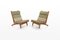 GE 375 High Back Lounge Chairs by Hans J. Wegner for Getama, 1960s, Set of 2 1