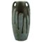Vase mit Griffen aus glasierter Keramik, Laufglasur, Denbac, Frankreich 1
