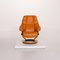 Orange Reno Leather Armchair & Stool from Stressless, Set of 2 8