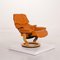 Orange Reno Leather Armchair & Stool from Stressless, Set of 2 9