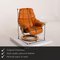 Orange Reno Leather Armchair & Stool from Stressless, Set of 2, Imagen 2