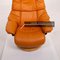 Orange Reno Leather Armchair & Stool from Stressless, Set of 2 5